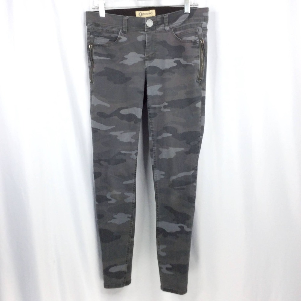 Democracy Ab Solution Camo Jeans Women's Size 6 Gray Skinny Tummy Control